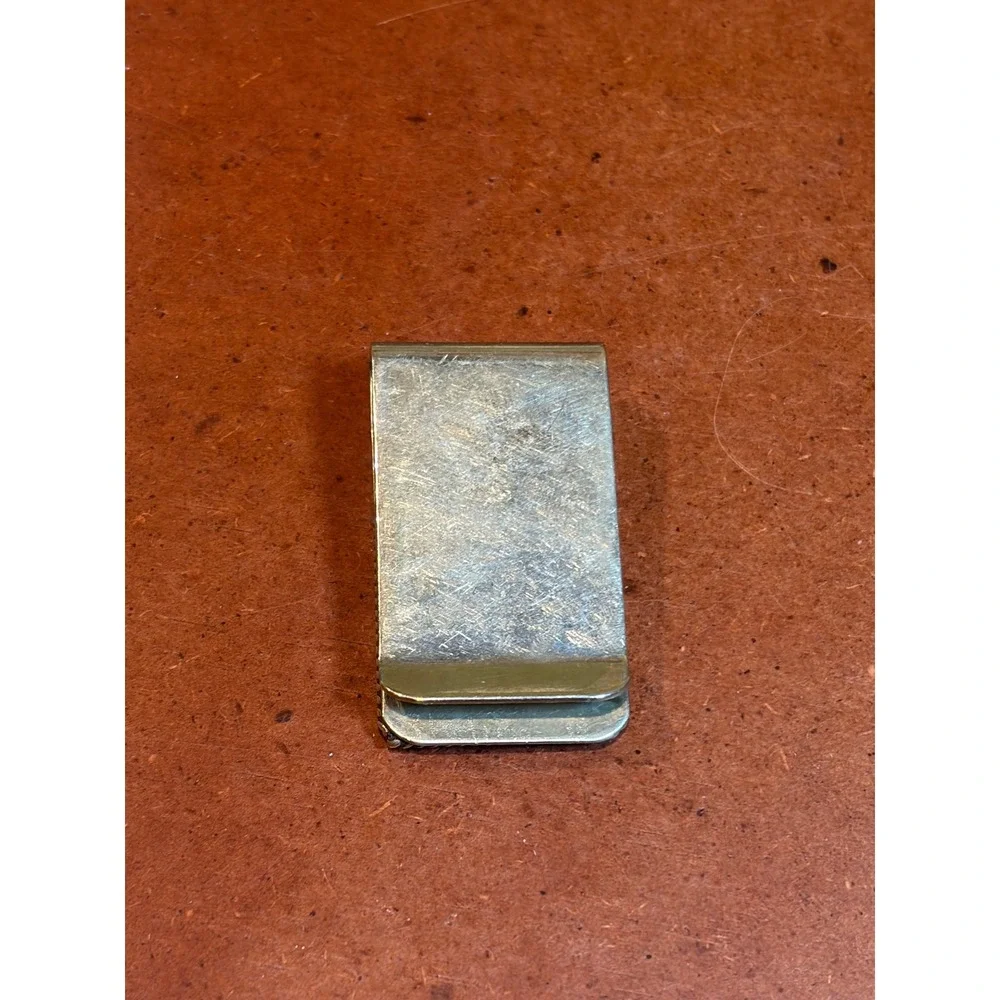 Vintage Southwestern Turquoise Sterling Silver Wirework Spiral Money Clip Mens
